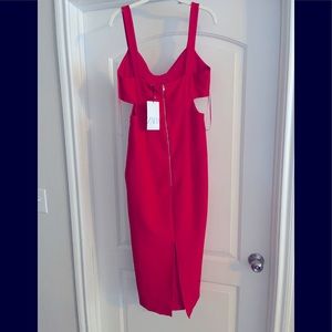 Sexy date night red cutout dress